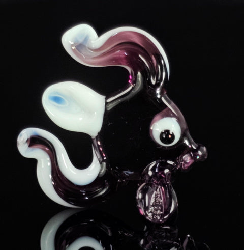 Purple Glass Fish Figurine, Handmade Murano Quality Design - Small