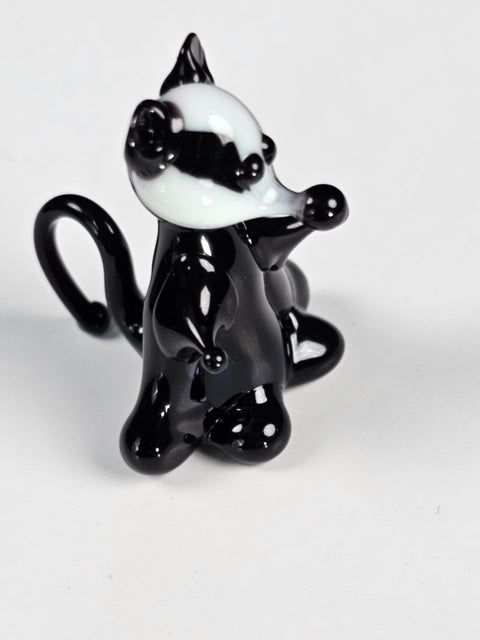 Glass Raccoon Figurine, Handmade Murano Quality Design - Small