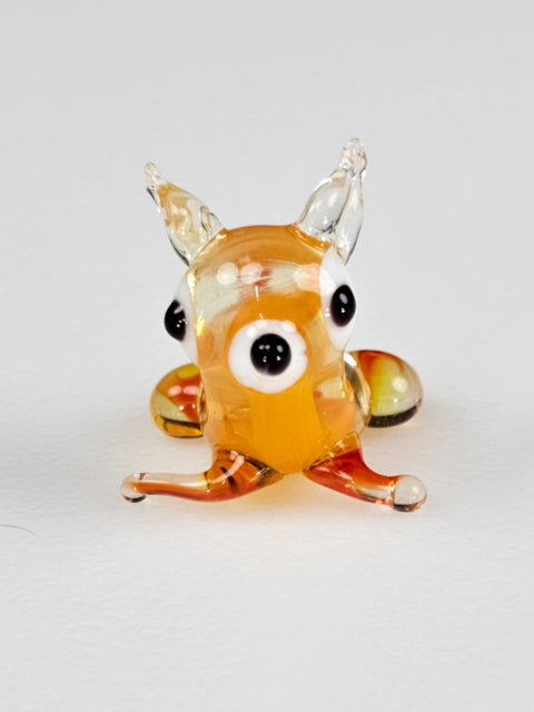 Glass Resting Deer Figurine, Handmade Murano Quality Design - Small