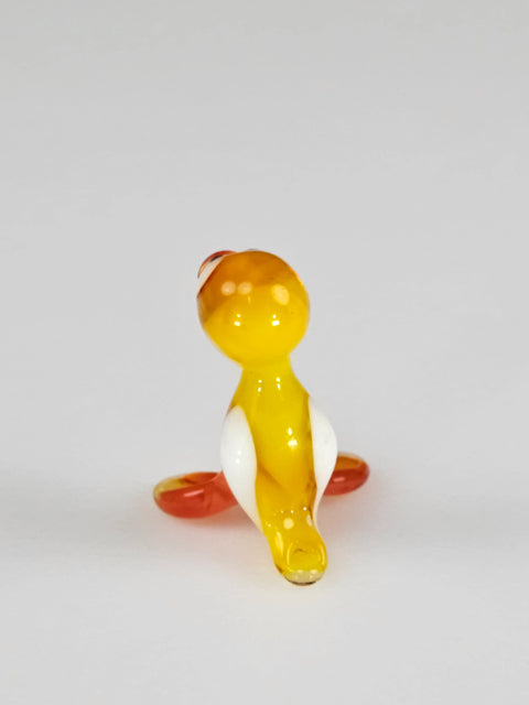 Yellow Glass Duck Figurine, Handmade Murano Quality Design - Small