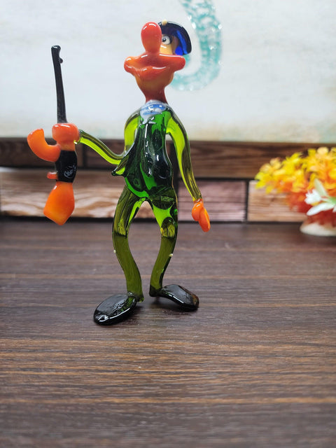 Glass Soldier With Rifle Figurine, Handmade Murano Quality Design - Large