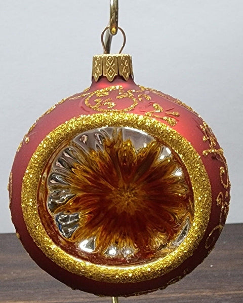 Red Blown Glass Ornament - Red Refractor