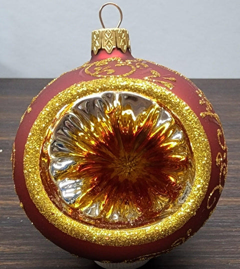 Red Blown Glass Ornament - Red Refractor