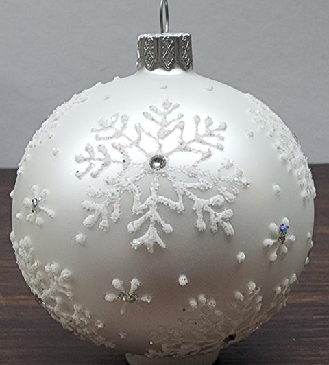 Glass Ornament Snowflake Design