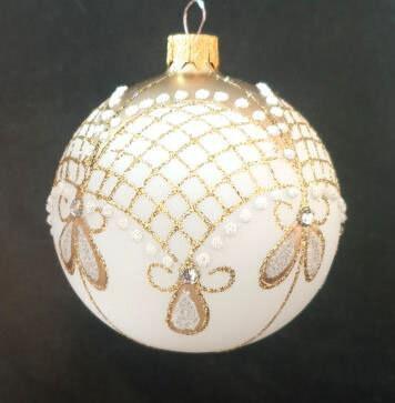 Gold Blown Glass Ornament - Handcrafted - Persian Princess Design