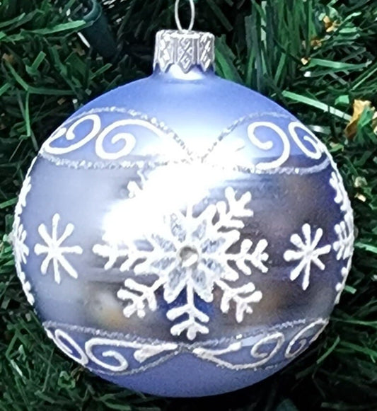 Glass Ornament Snowflake Design