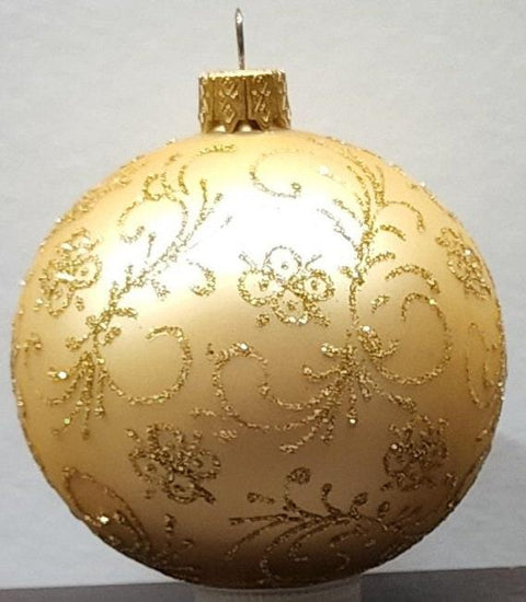 Gold Blown Glass Ornament - Handcrafted - Radiant Modern Design