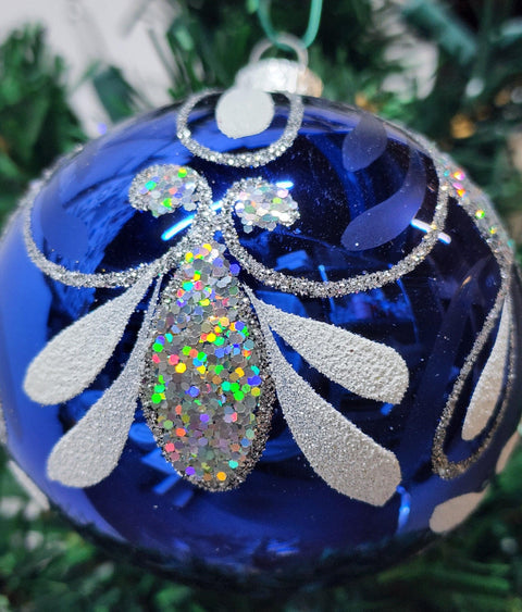 Glass Ornament Bee Design