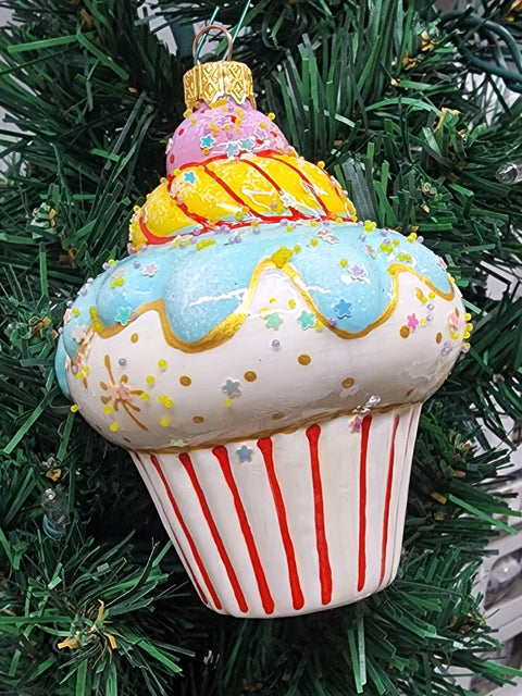 Cupcake Glass Shape Ornament