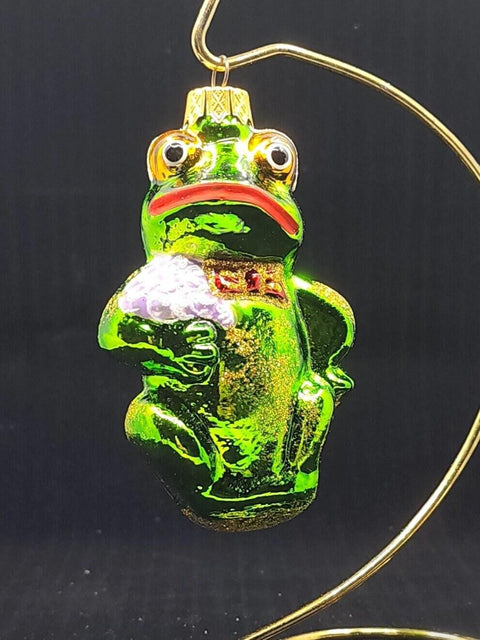 Frog Glass Shape Ornament