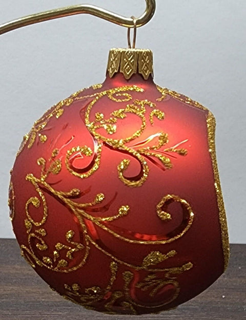 Red Blown Glass Ornament - Red Refractor