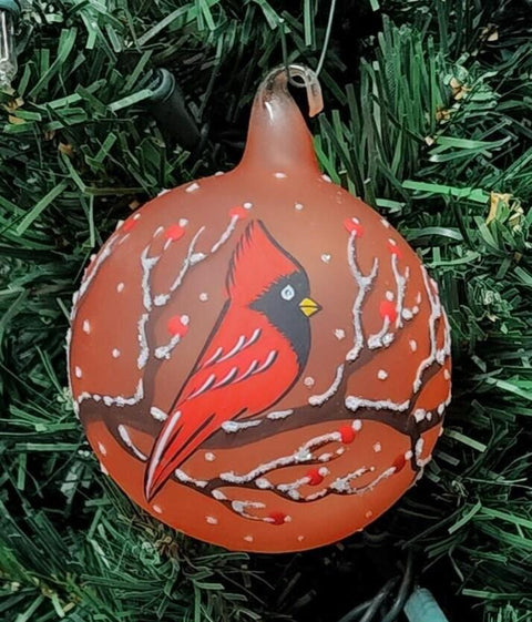 Glass Ornament Cardinal