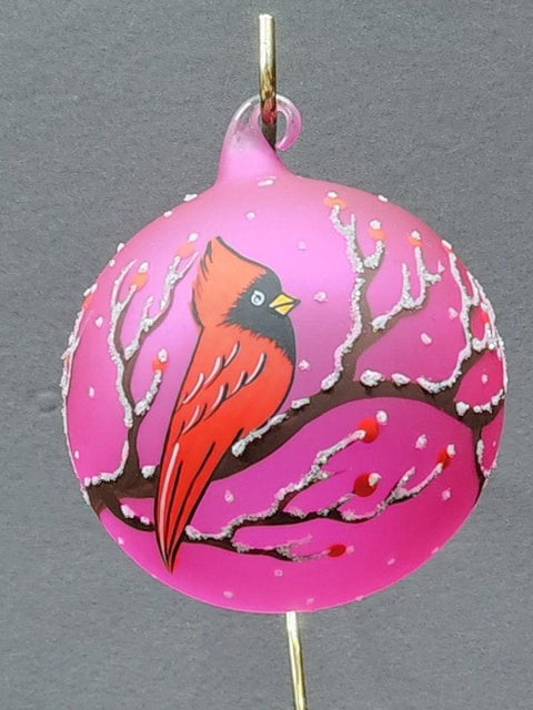 Glass Ornament Cardinal