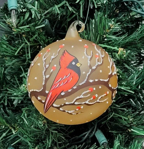 Glass Ornament Cardinal