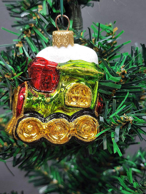 Train Glass Shape Ornament