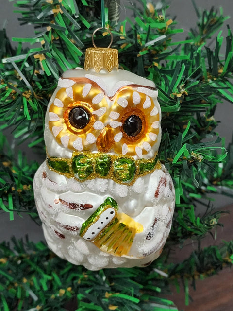 Owl Glass Shape Ornament