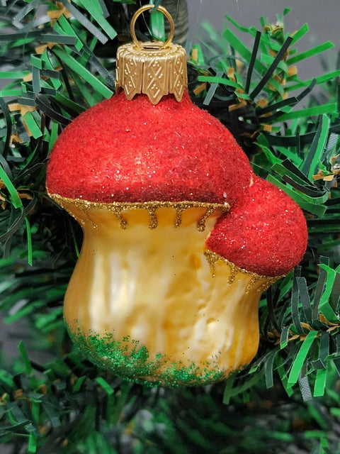 Mushroom Glass Shape Ornament