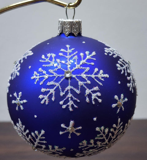 Glass Ornament Snowflake Design