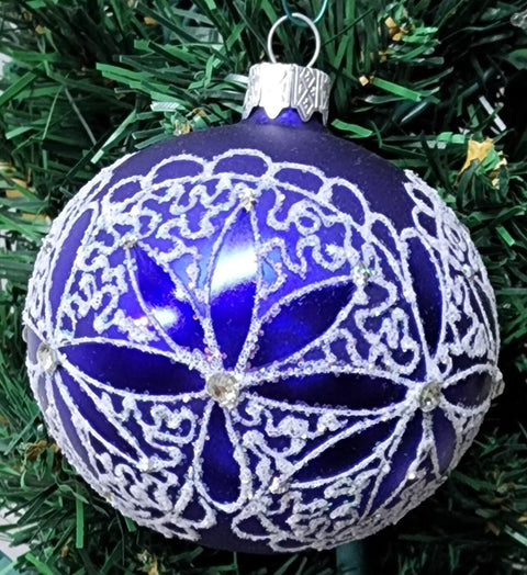 Glass Ornament Flower Design