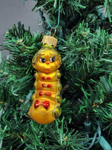 Caterpillar Glass Shape Ornament