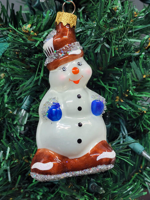 Snowman Glass Shape Ornament