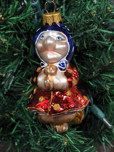 Baba Yaga Glass Shape Ornament