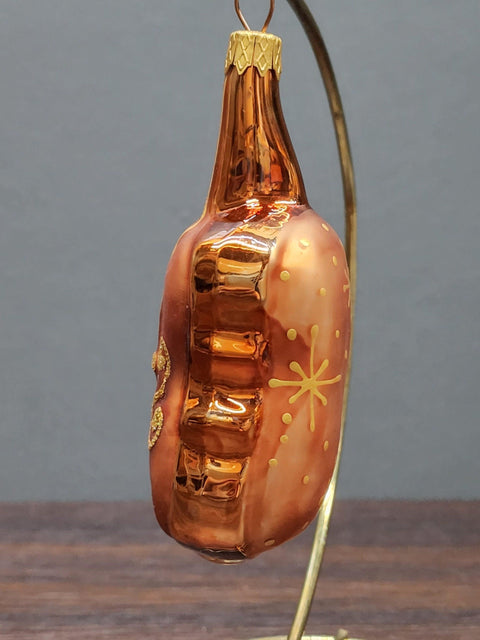 Hand Decorated Glass Keepsake Ornament - Charming Violin Design