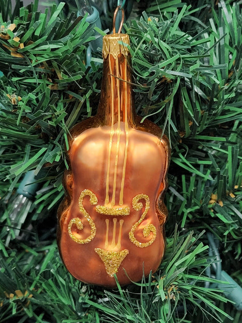 Violin Glass Shape Ornament