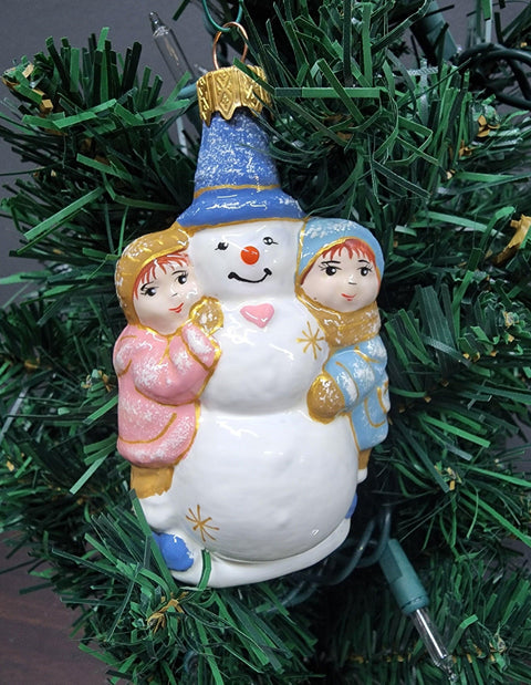 Snowman Glass Shape Ornament