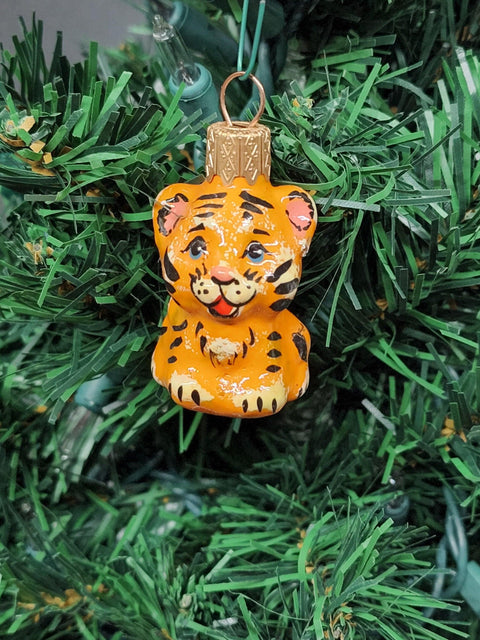 Tiger Glass Shape Ornament