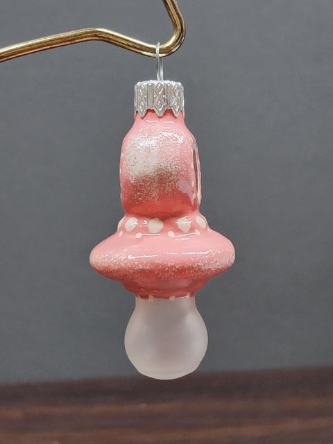 Hand Decorated Glass Keepsake Ornament - Charming Pink Pacifier Design