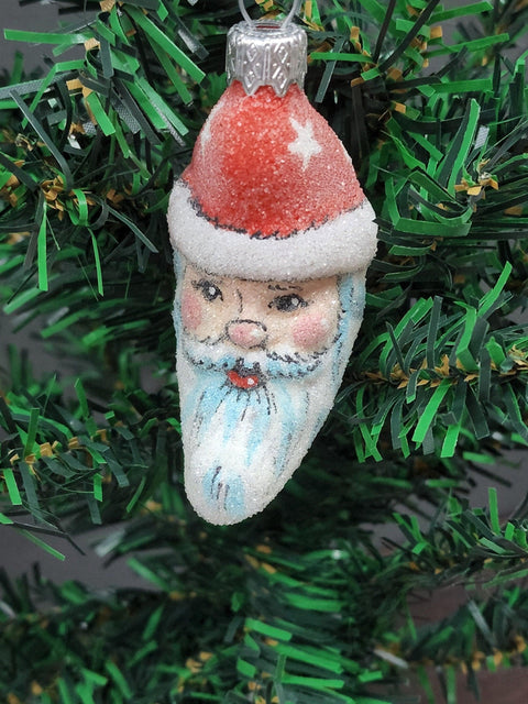 Moonhead Santa Glass Shape Ornament