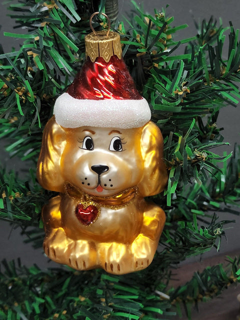 Dog Glass Shape Ornament