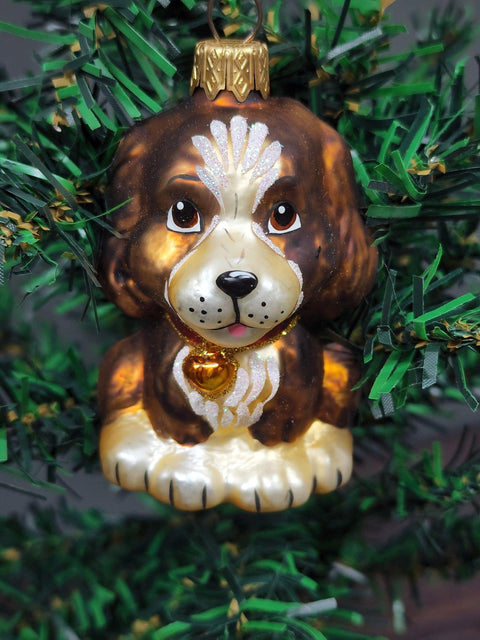 Dog Glass Shape Ornament