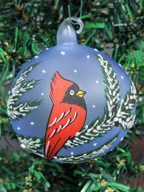 Glass Ornament Cardinal