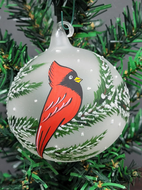 Glass Ornament Cardinal