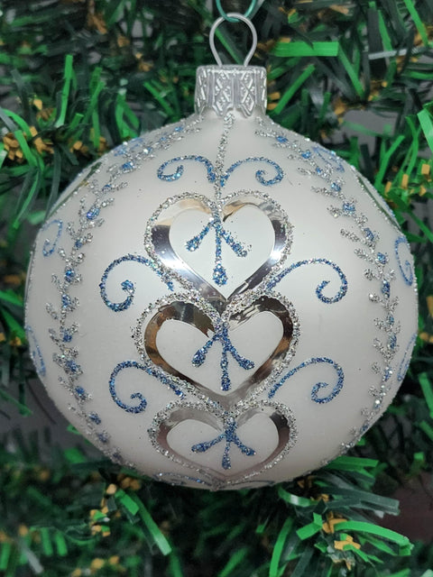 Glass Ornament Heart Design