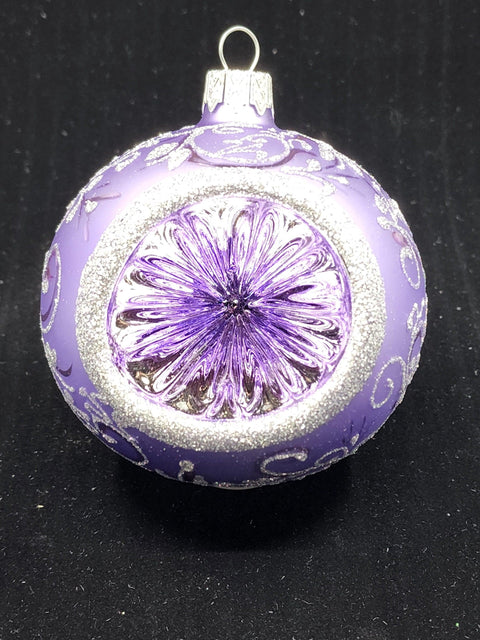 Lavender Blown Glass Ornament - Lavender Refractor Design