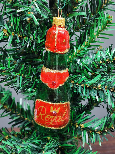 Champagne Bottle Glass Shape Ornament