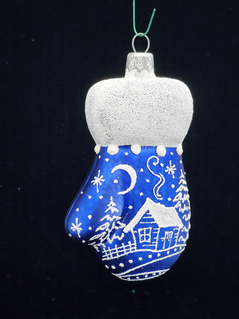 Mitten Glass Shape Ornament