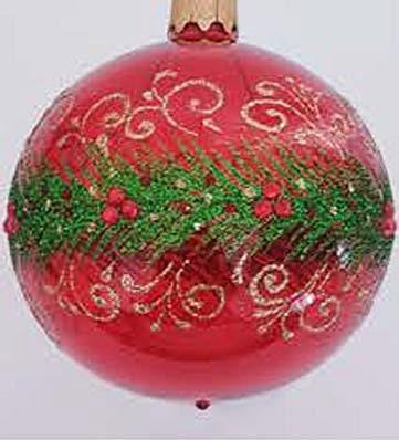 Red Blown Glass Ornament - Handcrafted - Green Reef Design