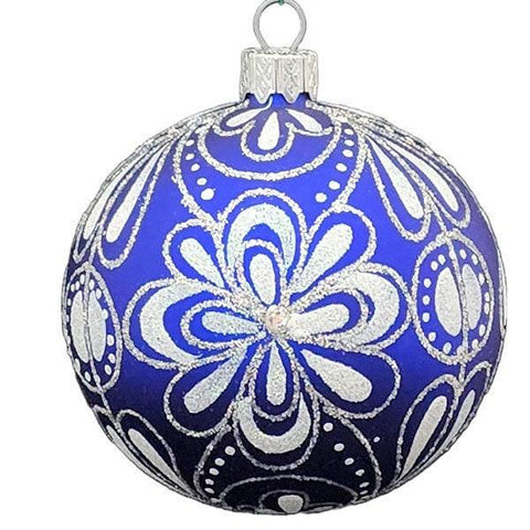 Glass Ornament Flower Design