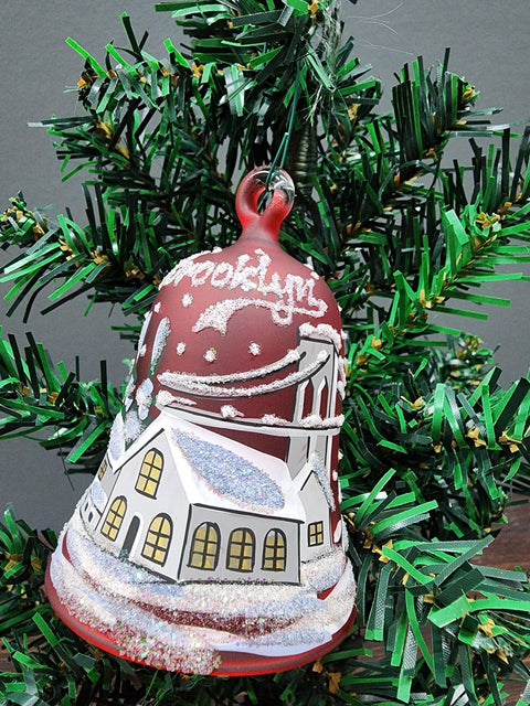 Glass Bell Ornament Brooklyn Bridge