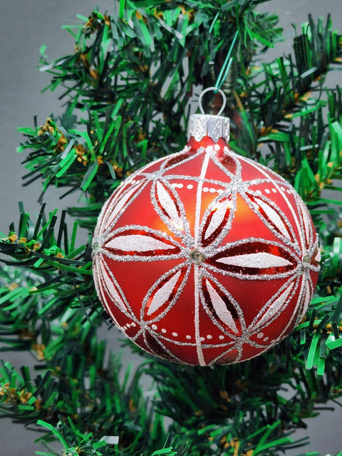 Glass Ornament Flower Design