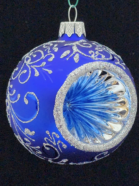 Blue Blown Glass Ornament - Blue Refractor