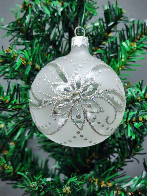 Glass Ornament Flower Design