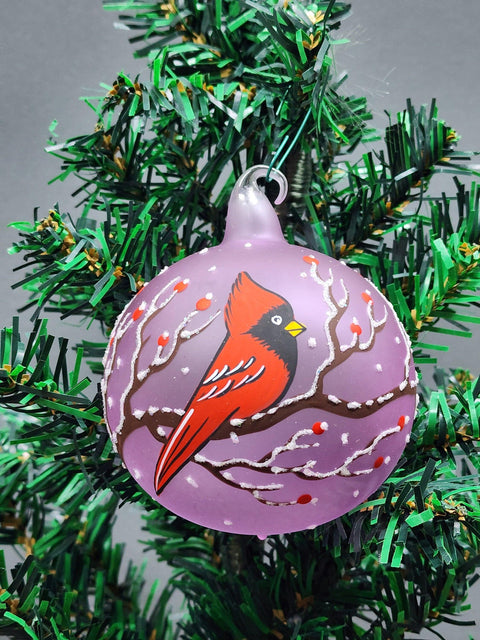 Glass Ornament Cardinal