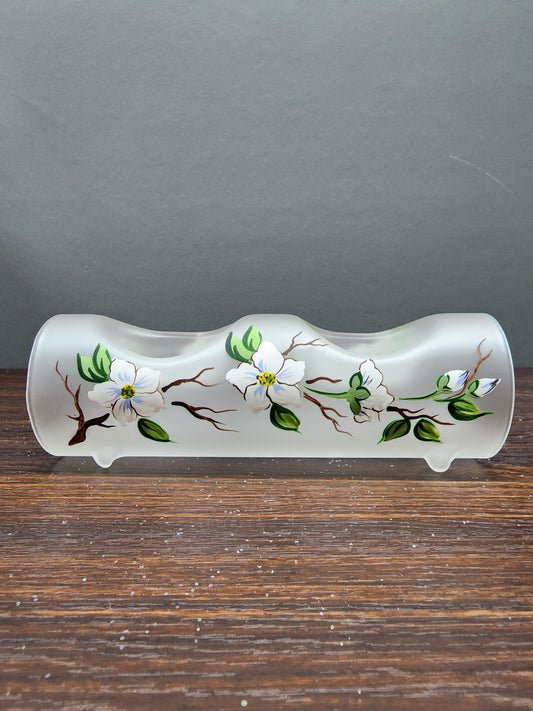 Dogwood Flower Glass Candle Holder