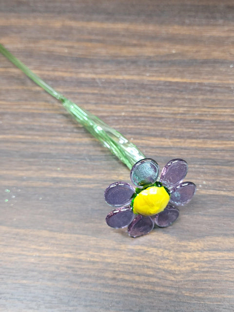 Lavender Glass Daisy - Handcrafted Long Stem Flower