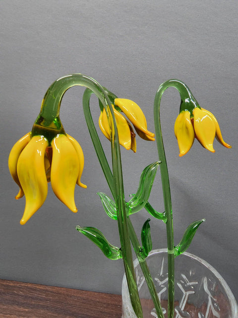 Yellow Glass Lily - Handcrafted Long Stem Flower